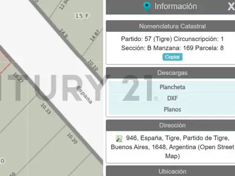 Terreno en Venta en Tigre Centro, USD 170.000