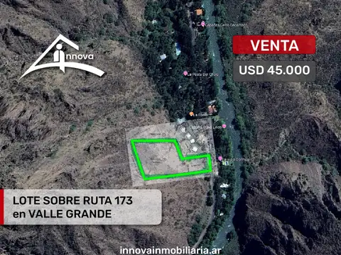 LOTE EN VALLE GRANDE CAÑON DEL ATUEL SOBRE RUTA 173