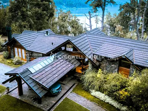 Casa en venta, premium vista al lago 330m2 - barrio cerrado | villa la angostura.