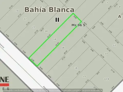 Terreno en Venta 10  mts Frente