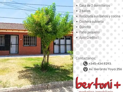 CASA BARRIO COLONIAL, APTA CREDITO, 3 DORMITORIOS