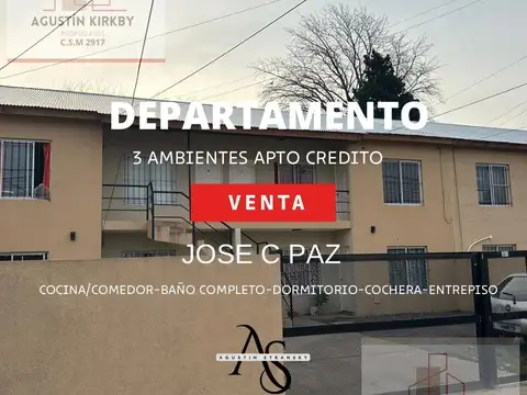Departamento 3 AMB  apto credito en JOSE C PAZ