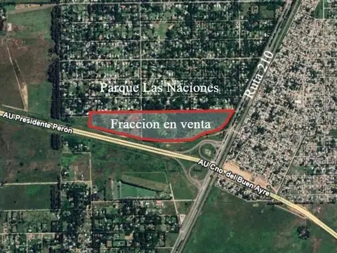 Terreno 10.5ha en venta, Ruta 210 y Autopista Par Pte. Perón