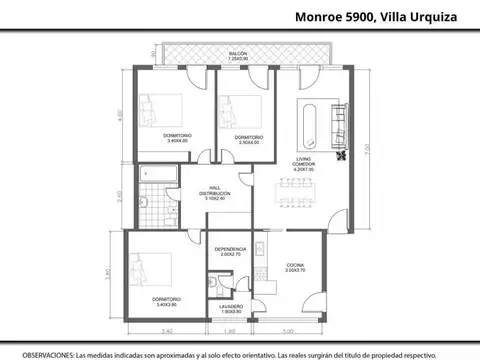 Departamento en Venta en Villa Urquiza, USD 156.500