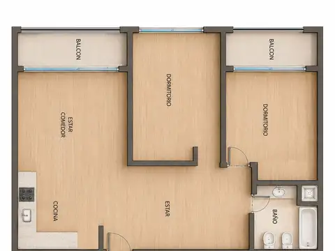 Departamento en Alquiler de 3 ambientes