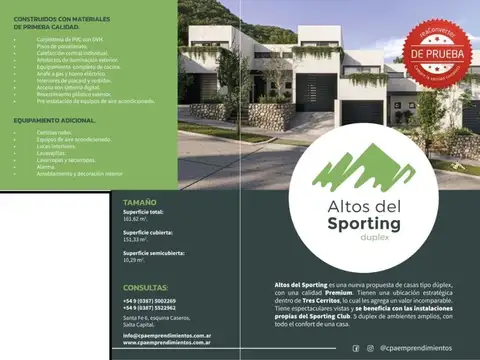 Exc. Duplex 2 Dor Vta Gge Detras Sporting Club