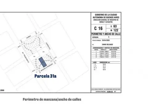Terreno en Venta de 826,6 m2
