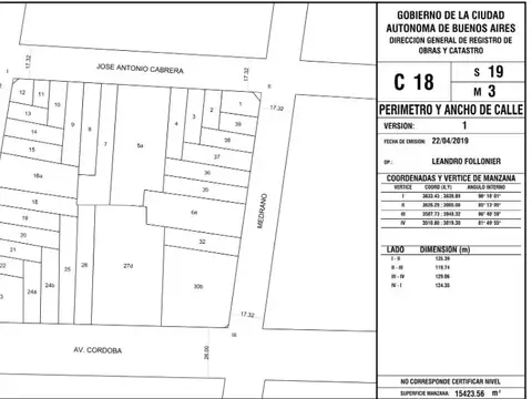 Terreno en Venta en Palermo 