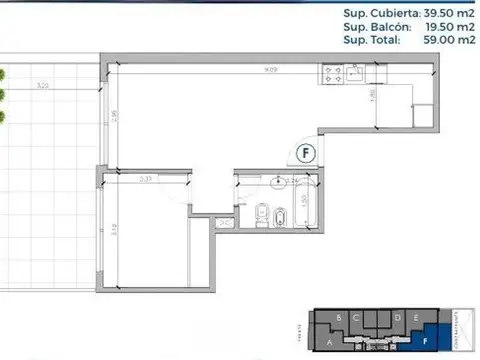 Departamento en Venta de 2 ambientes