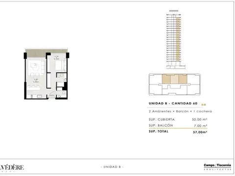 Departamento en Venta de 2 ambientes