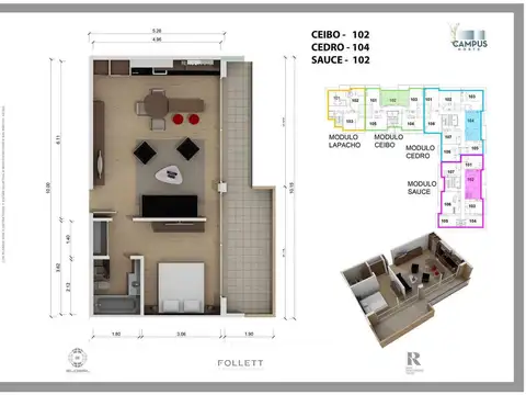 Campus Norte - Venezuela 4050 4º 402 Ceibo