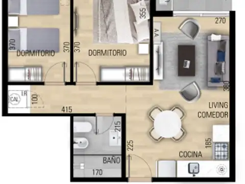 VENTA APARTAMENTO DOS DORMITORIO EN POZO EN PRADO
