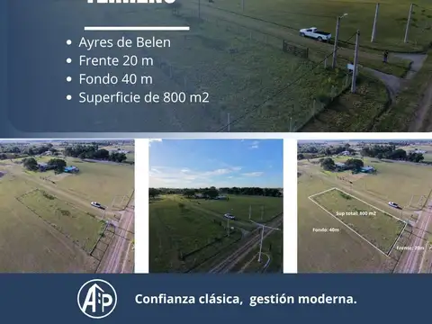 Terreno en Venta en Barrio Privado Ayres de Belén – 800 m²