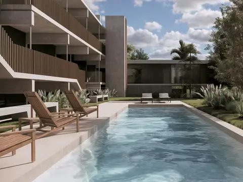 Departamento 2 ambientes con 2 baños