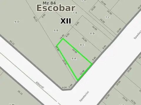 Lotes en venta, calle Spadaccini entre Alberdi y Bernardo de Irigoyen, Escobar centro